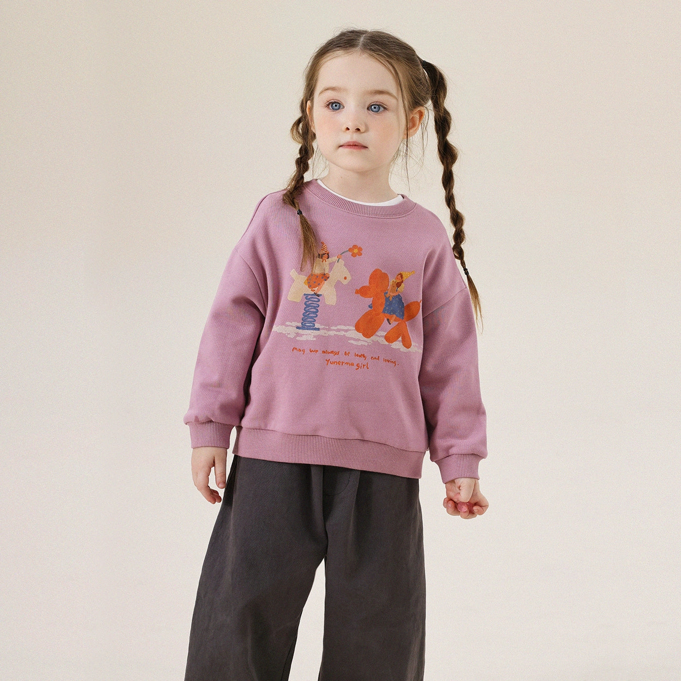 -アニマルプリント長袖スウェットトレーナー【mh0011297】 - mamahalo shop - トレーナー・フーディ - べビー服 - 子供服 - 男の子 - 女の子