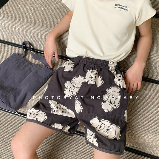 Dog Clock Graphic Cotton Shorts グラフィック ショートパンツ【mh0012649】