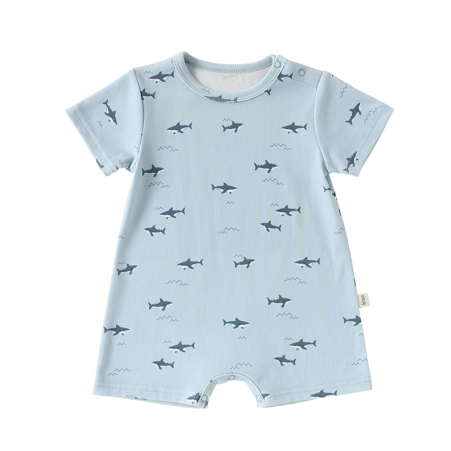 Graphic Print Short Romper マリンプリント 半袖ロンパース【mh0013041】
