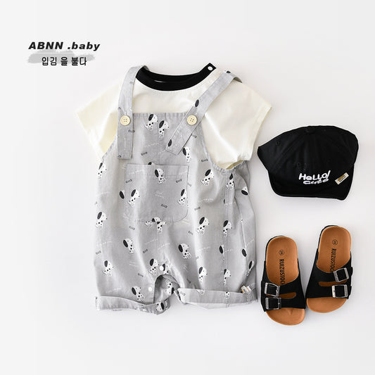Puppy Graphic Overalls