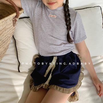 Flower Print Ruffle Cotton Shorts 花柄 コットン ショートパンツ【mh0012655】