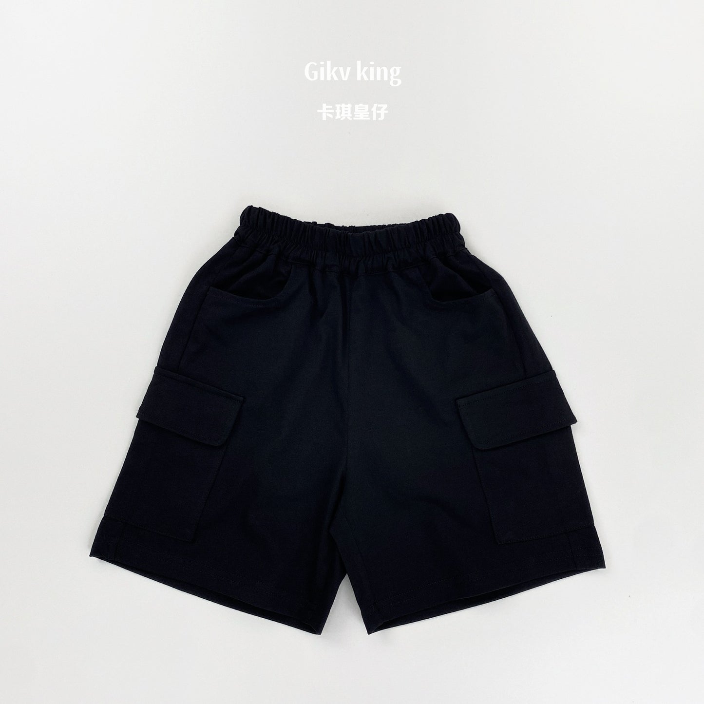 Solid Cargo Pocket Cotton Shorts カーゴ ハーフパンツ【mh0013487】