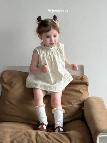 Floral Ruffle Sleeveless Shorts Set ガールズ 花柄 フリル ノースリーブ セットアップ【mh0012526】