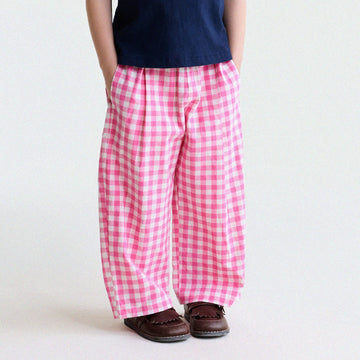 Floral Print Cotton Long Pants ドット柄 ロングパンツ【mh0013169】