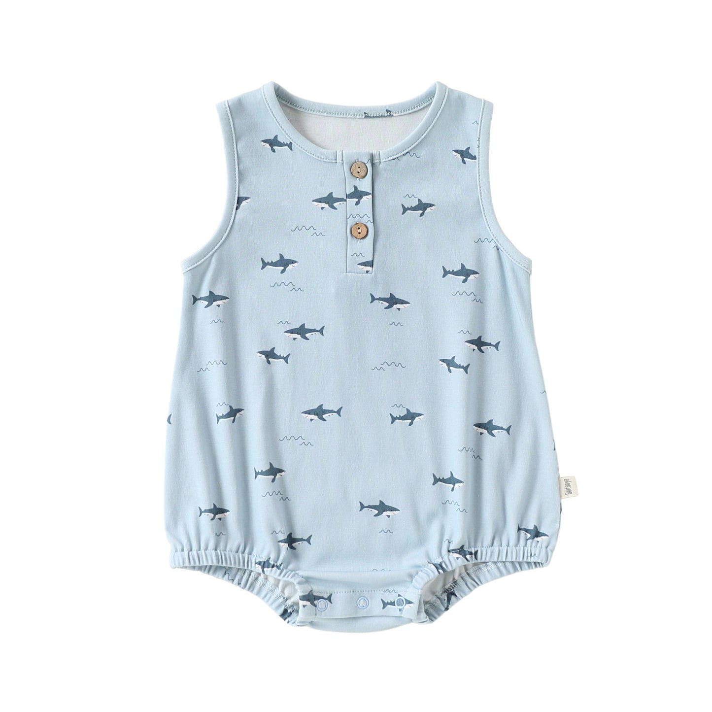 Graphic Print Sleeveless Romper マリン ダイヤ ノースリーブロンパース【mh0013039】