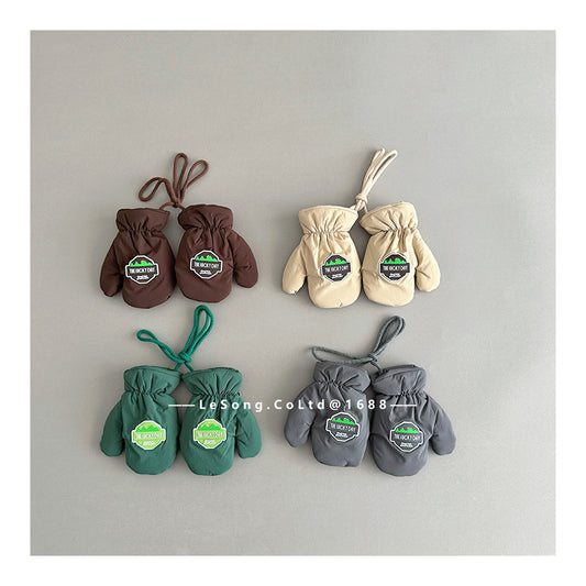 キッズ手袋 ミトン 指なし スキー グローブ【mh0011821】