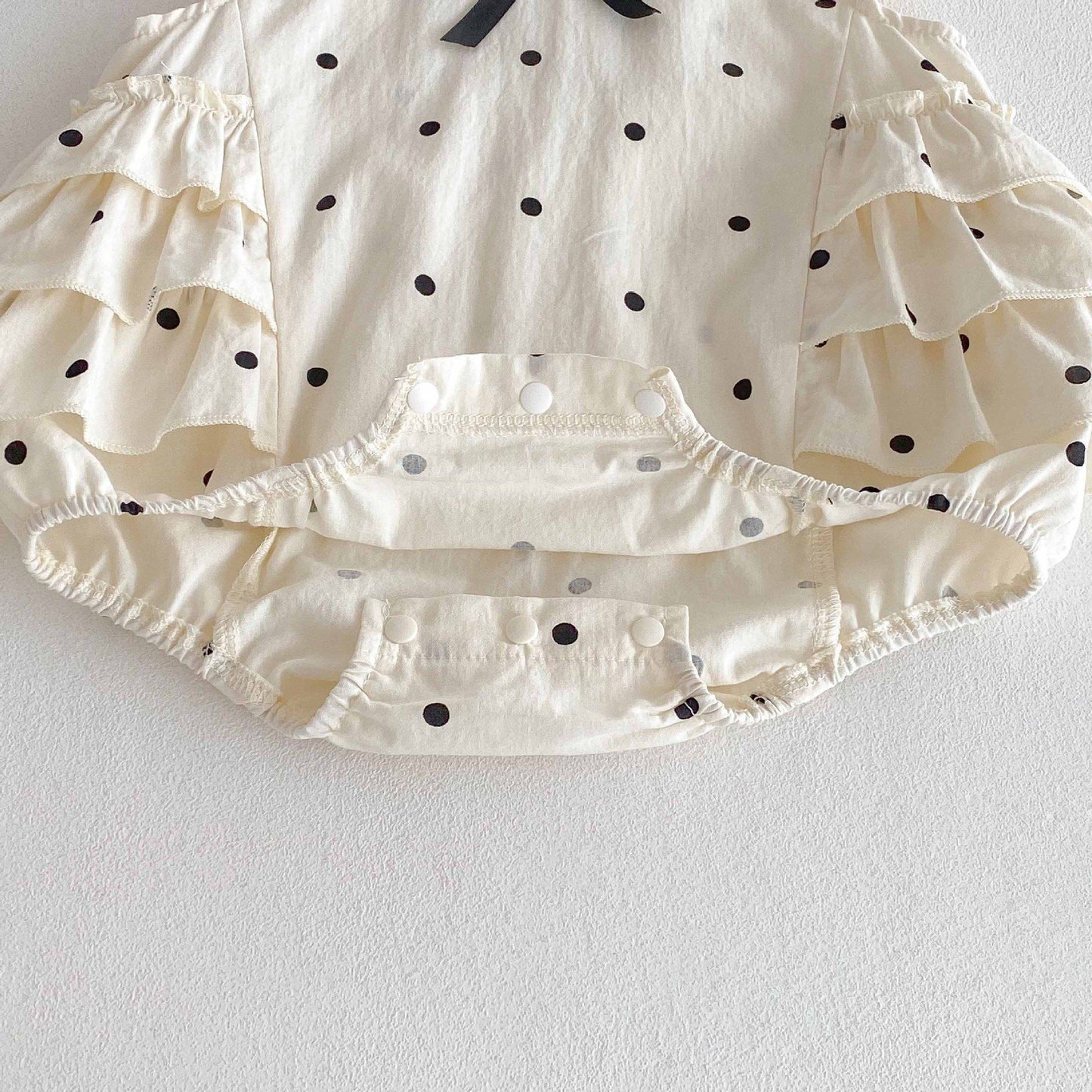 Polka Dot Ruffle Sleeveless Romper ドット ノースリーブロンパース【mh0013436】