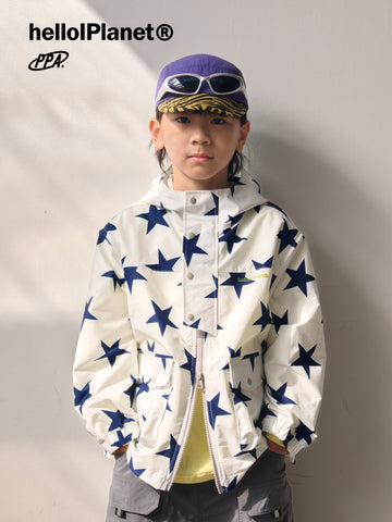 Stardust Windproof Hooded Jacket 星柄 長袖ジャケット【mh0013626】