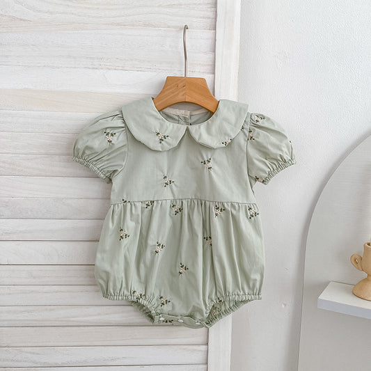 Floral Ruffle Sleeveless Romper mh0013165