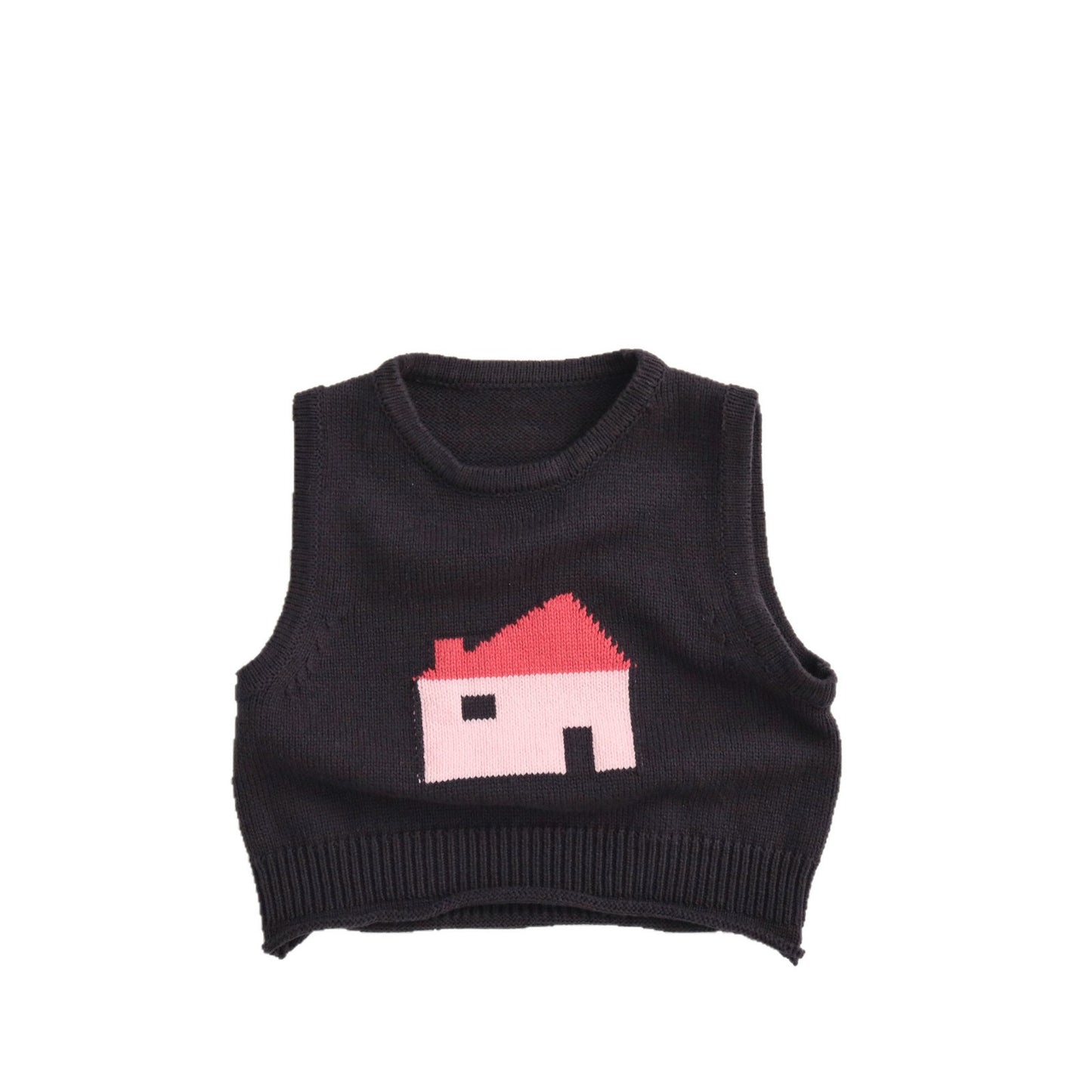 House Jacquard Cotton Knit Vest ハウス ジャガード ニット ベスト【mh0012508】