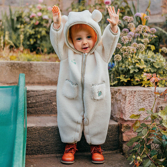 カバーオール ボア素材 クマ耳フード ジャンプスーツ つなぎ【mh0011644】