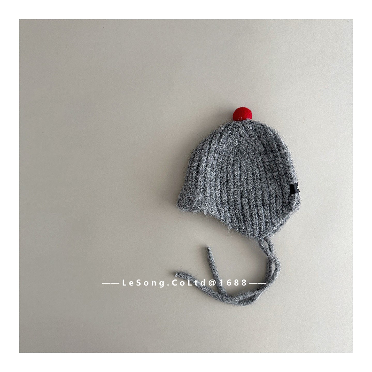 キッズ ニット帽 ポンポン あご紐付き 耳当て 防寒 ベビー【mh0011597】