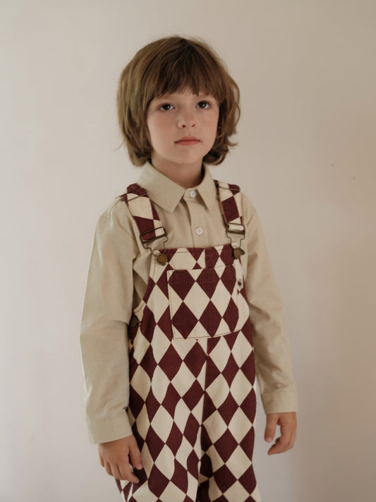 オーバーオール アーガイル柄 サロペット キッズ ベビー【mh0011565】