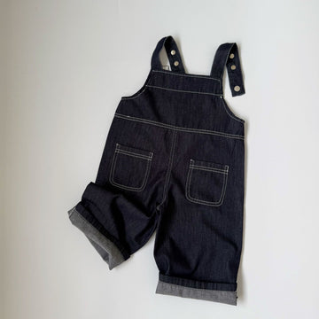 Denim Stitched Long Overalls デニム サロペットロングパンツ【mh0013650】