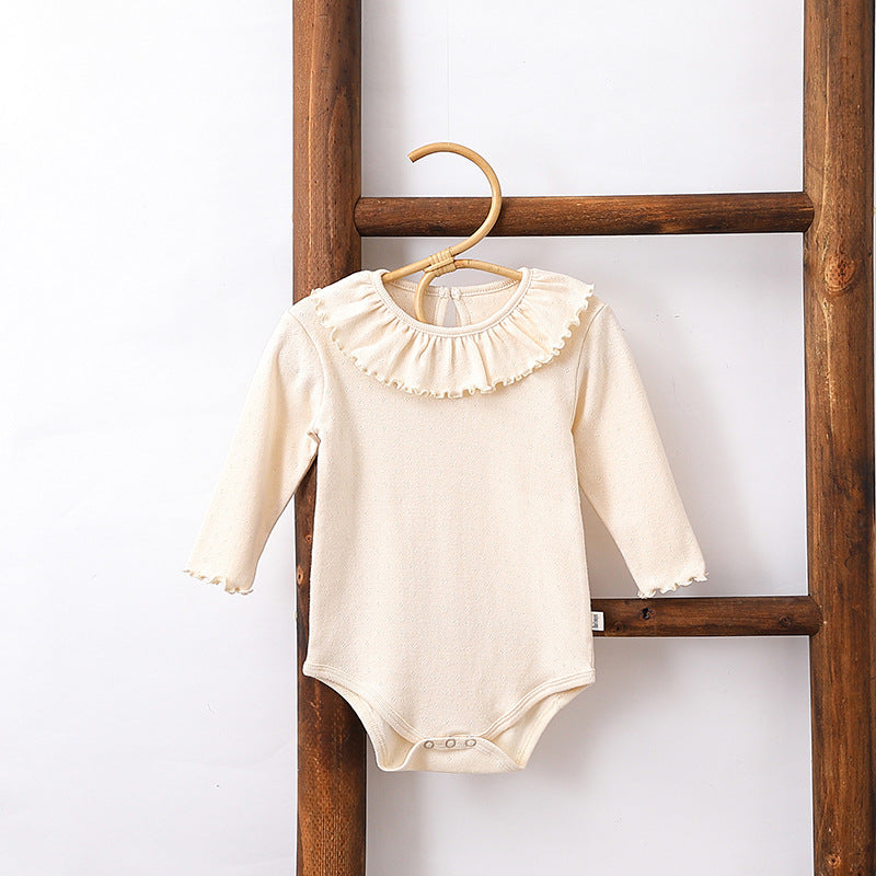 Ruffle Collar Bodysuit フリルカラー 長袖ロンパース【mh0013031】