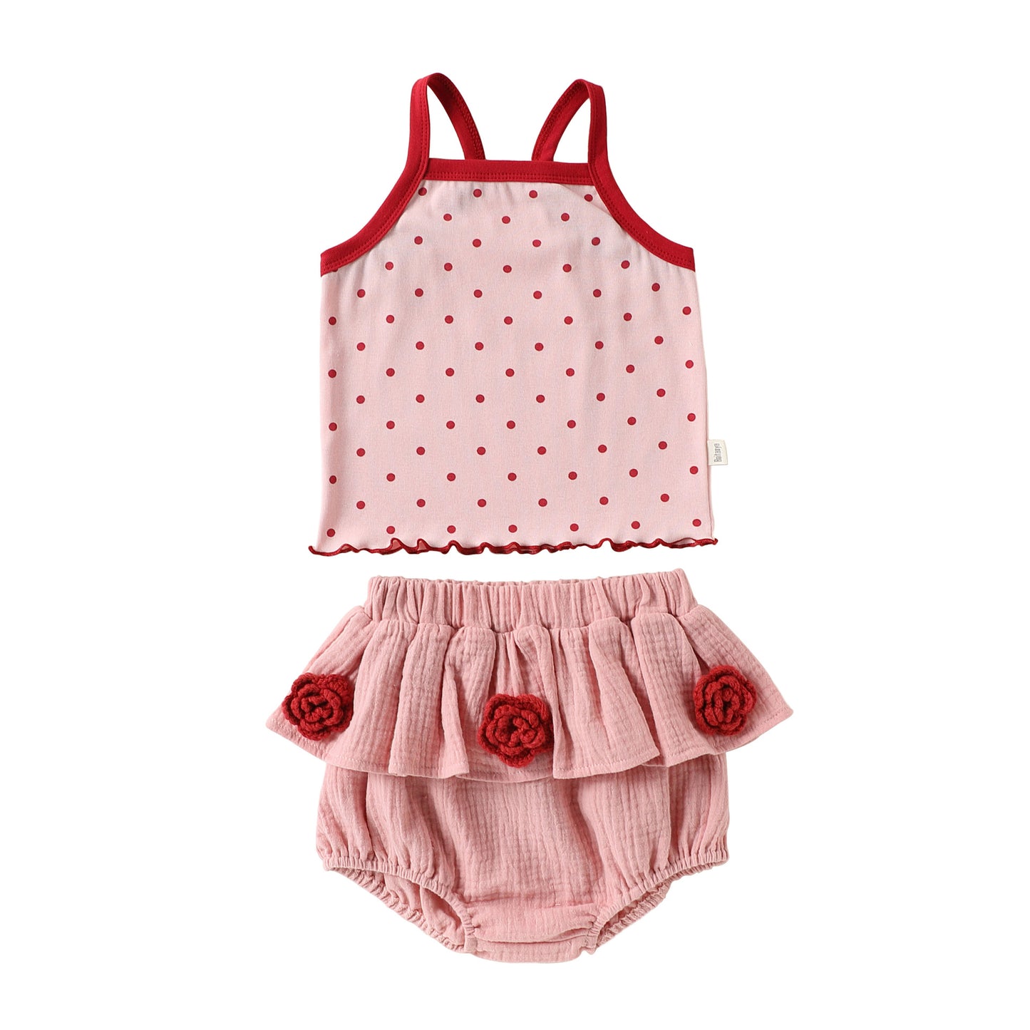 Polka Dot Cami Blooms Set ドット柄 キャミソール ブルマ セット【mh0013029】