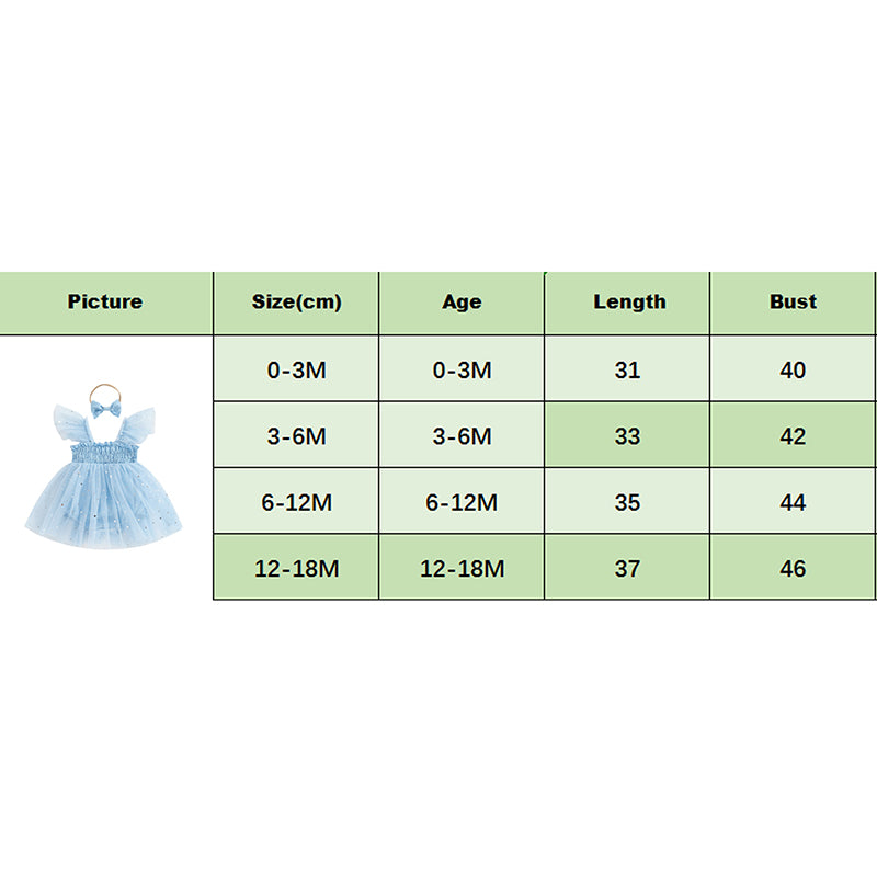 -ベビーロンパース チュチュ チュールスカート スパンコール ベビードレス リボンヘアバンドセット 3カラー - mamahalo shop - ノースリーブロンパース - べビー服 - 子供服 - 男の子 - 女の子