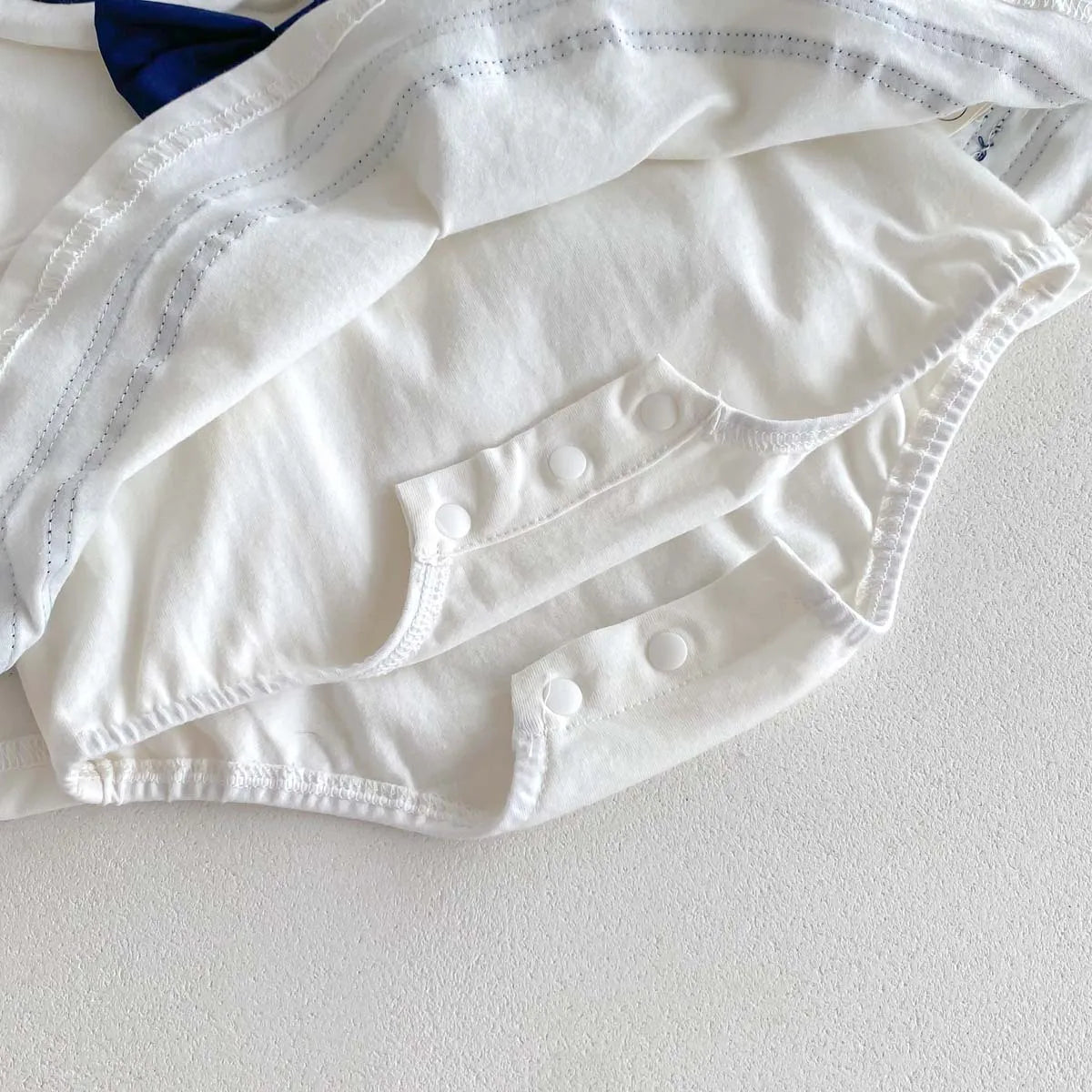 -ベビーロンパース 半袖ボディスーツ セーラー服 ワンピース【mh0006270】 - mamahalo shop - 半袖ロンパース - べビー服 - 子供服 - 男の子 - 女の子