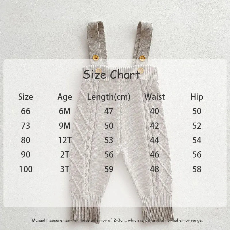 -ベビートップス サスペンダーパンツ ニットケーブル編みセーター ニットサロペット 3カラー【mh0004105】 - mamahalo shop - サロペットパンツ・サスペンダーパンツ - べビー服 - 子供服 - 男の子 - 女の子