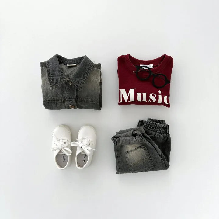 -キッズアウター シンプルベーシックデニムジャケット Gジャン2カラー - mamahalo shop - ショートコート・ジャケット・ジャンパー - べビー服 - 子供服 - 男の子 - 女の子