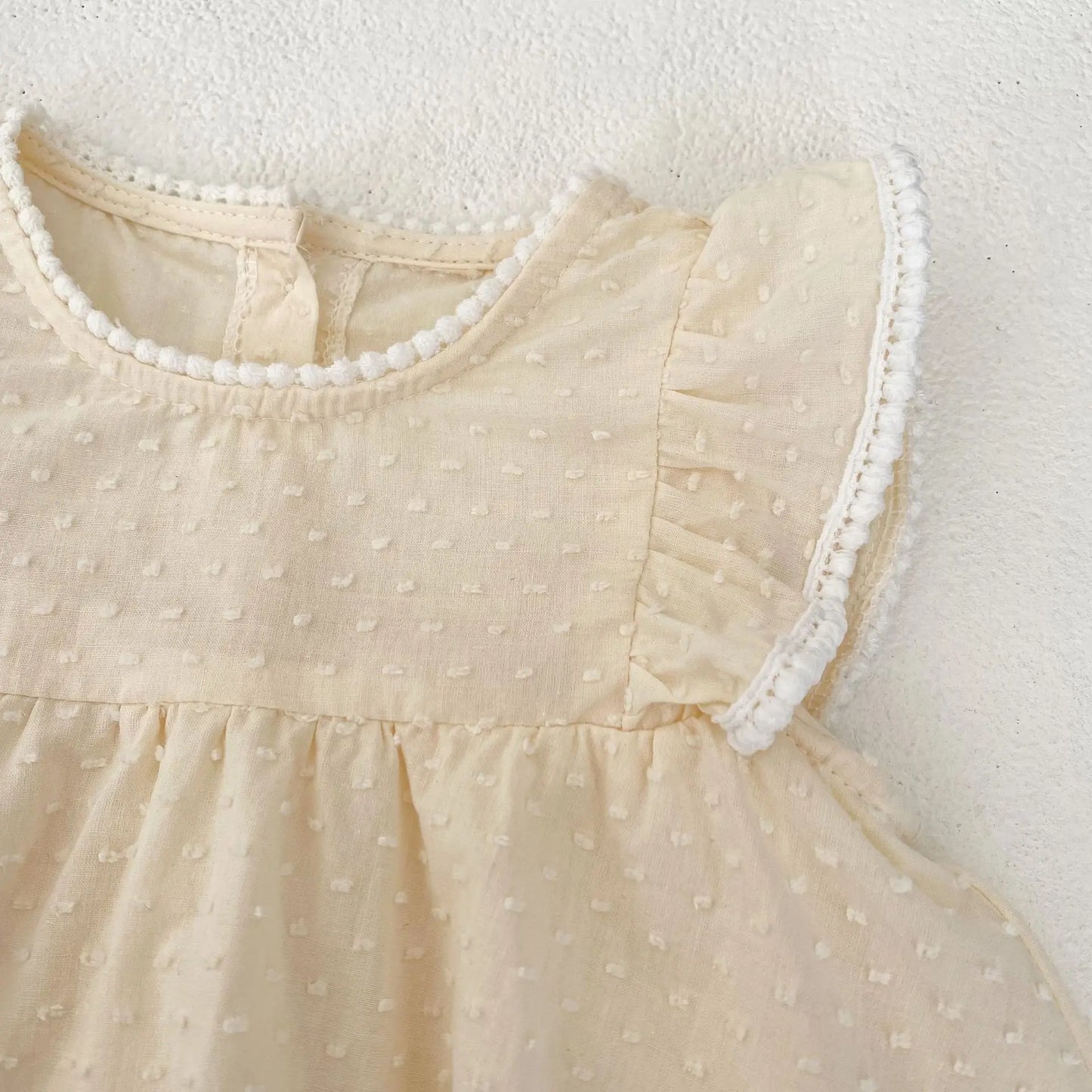 -ベビーロンパース 半袖ボディスーツ ペプラムフリルスカート アプリコット【mh0004507】 - mamahalo shop - 半袖ロンパース - べビー服 - 子供服 - 男の子 - 女の子