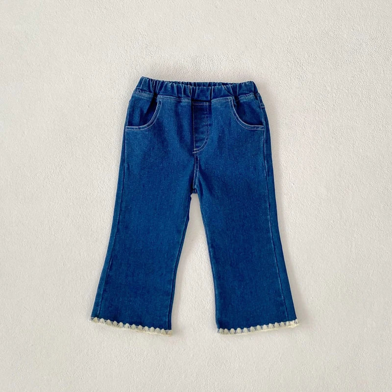 -ベビーキッズベスト/パンツ 縁取り前あきデニムベスト/デニムパンツジーンズ【mh0007034】 - mamahalo shop - ノースリーブセットアップ - べビー服 - 子供服 - 男の子 - 女の子