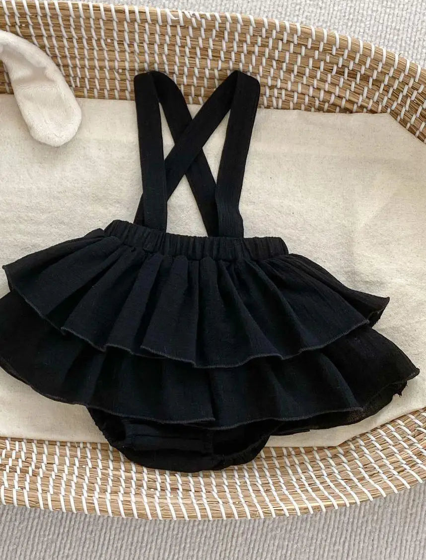 -ベビートップス/サスペンダーブルマ 長袖レース襟ブラウス/サスペンダーフリルスカートブルマ - mamahalo shop - ブルマパンツ - べビー服 - 子供服 - 男の子 - 女の子