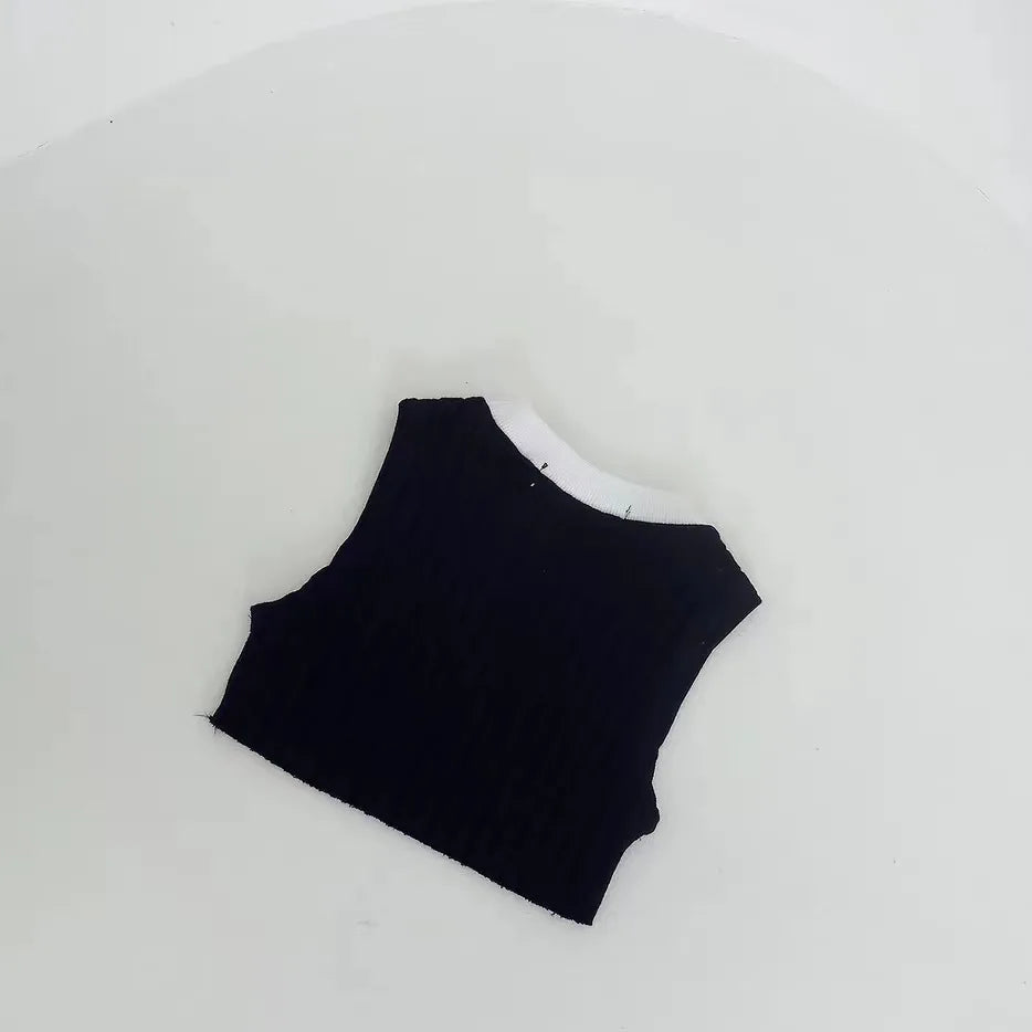 -ベビーキッズトップス タンクトップ ショートトップス レターロゴプリント 2カラー【mh0005851】 - mamahalo shop - タンクトップ・キャミソール・ノースリーブトップス - べビー服 - 子供服 - 男の子 - 女の子