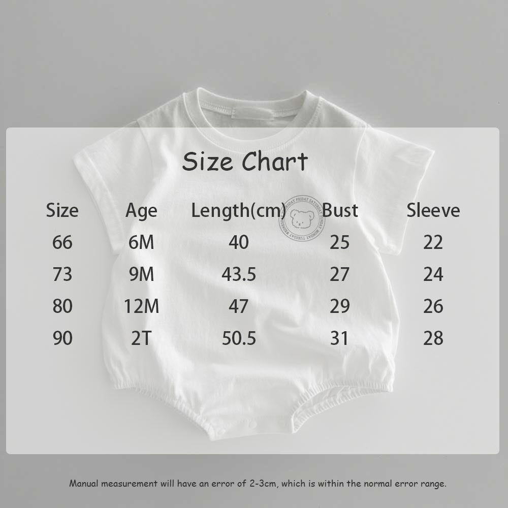 -ベビー くま ベア ワンポイント プリント 半袖 Tシャツ ロンパース ホワイト ブラック グレー ユニセックス【mh0002000】 - mamahalo shop - 半袖ロンパース - べビー服 - 子供服 - 男の子 - 女の子