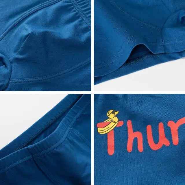 -☺︎ キッズショーツ 男の子下着 ボーイズパンツ アンダーウェア 7枚セット ボクサーブリーフ 曜日デザイン - mamahalo shop - 幼児用下着 - べビー服 - 子供服 - 男の子 - 女の子