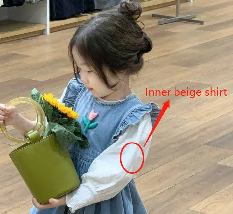 -キッズデニムフリルバルーンノースリーブワンピース【mh0004882】 - mamahalo shop - ノースリーブワンピース - べビー服 - 子供服 - 男の子 - 女の子