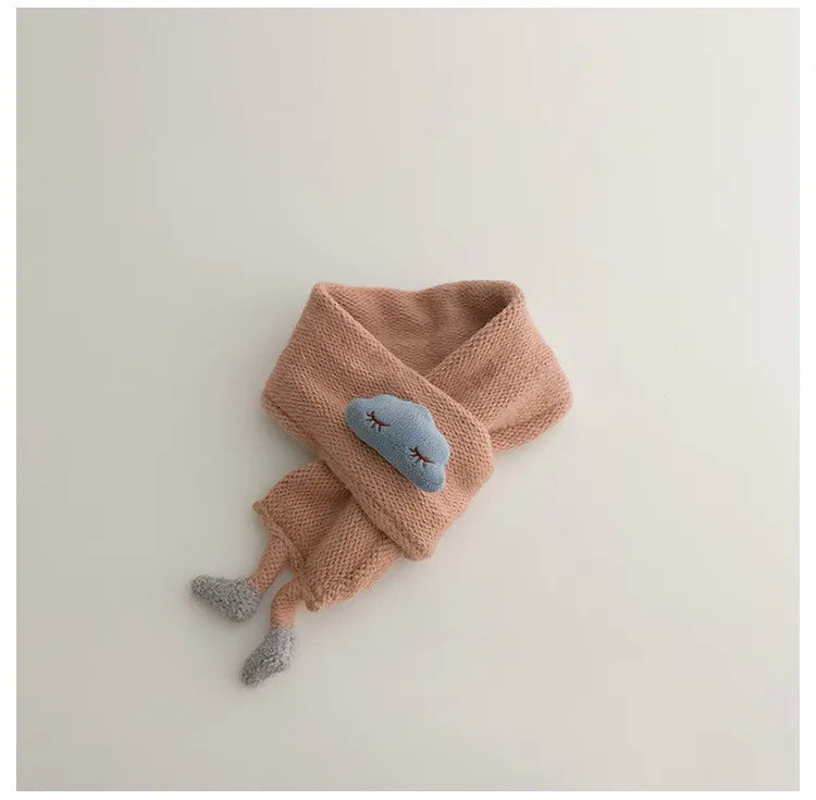 -ベビーマフラー 雲 クラウド 足つき ワンポイント スカーフ ユニセックス 男の子 女の子 子供服 - mamahalo shop - ネックウォーマー - べビー服 - 子供服 - 男の子 - 女の子