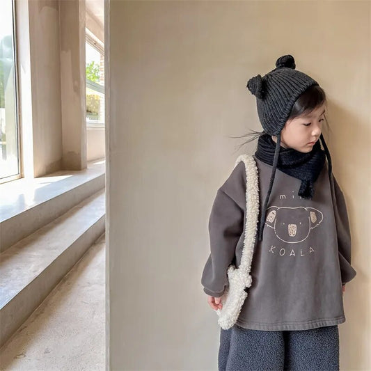 -キッズ コアラ 裏起毛 スウェット プルオーバー トップス - mamahalo shop - トレーナー・フーディ - べビー服 - 子供服 - 男の子 - 女の子