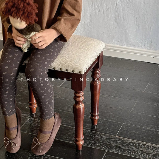 -キッズパンツ レギンスパンツ フラワー小花柄プリント 3カラー - mamahalo shop - レギンスパンツ - べビー服 - 子供服 - 男の子 - 女の子