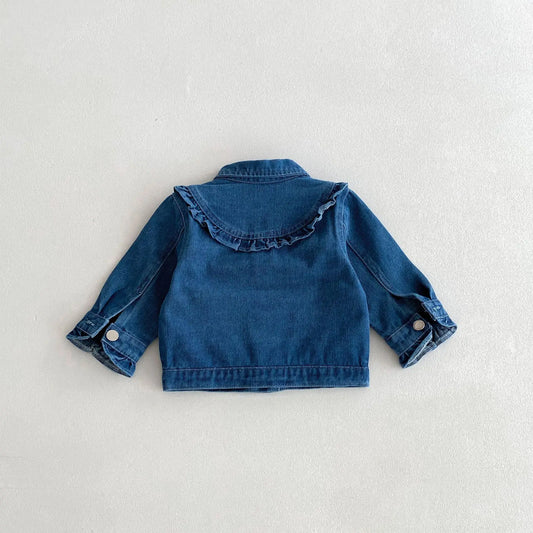 -キッズアウター デニムジャケット フリルコート Gジャン - mamahalo shop - ショートコート・ジャケット・ジャンパー - べビー服 - 子供服 - 男の子 - 女の子