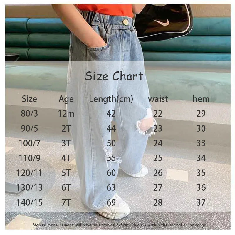 -キッズパンツ ダメージ加工 デニムパンツ ルーズパンツ ジーンズ ジーパン【mh0005771】 - mamahalo shop - デニムパンツ - べビー服 - 子供服 - 男の子 - 女の子