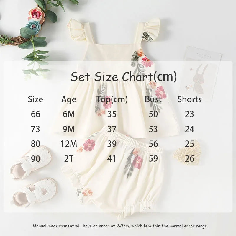 -ベビーセットアップ 2点セット/ロンパース 半袖パフスリーブボディスーツ/フリルショルダーキャミソールチュニック+ブルマパンツ - mamahalo shop - 半袖ロンパース - べビー服 - 子供服 - 男の子 - 女の子