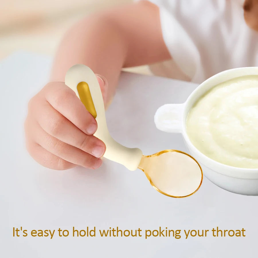 -ベビー用シリコンスプーン&フォーク 柔らかく曲がる 新生児用 食事トレーニング用食器セット【mh0005792】 - mamahalo shop - ベビーキッズ食器 - べビー服 - 子供服 - 男の子 - 女の子