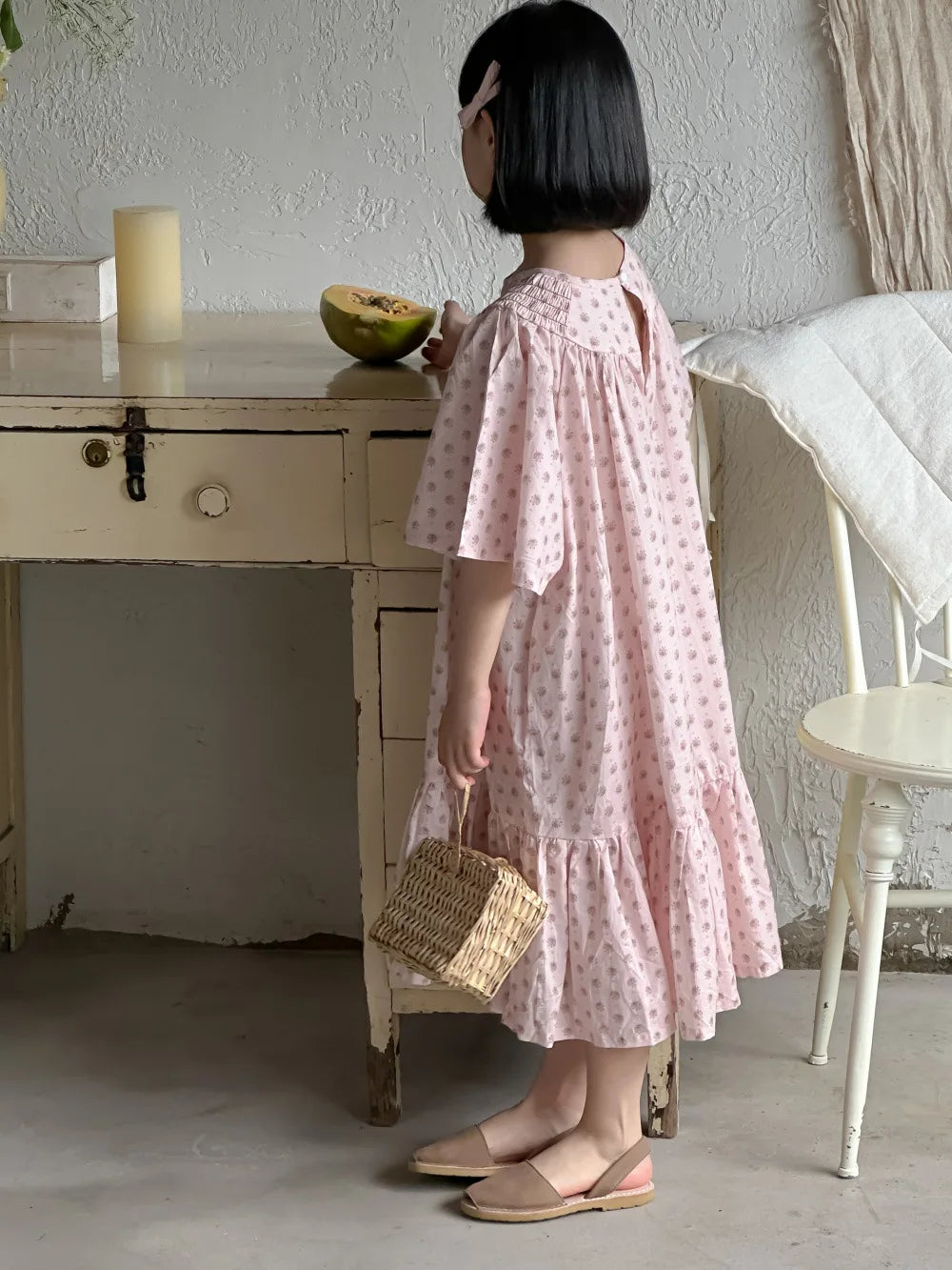 -キッズワンピース 半袖ルーズワンピース サマードレス【mh0004874】 - mamahalo shop - 半袖ワンピース - べビー服 - 子供服 - 男の子 - 女の子