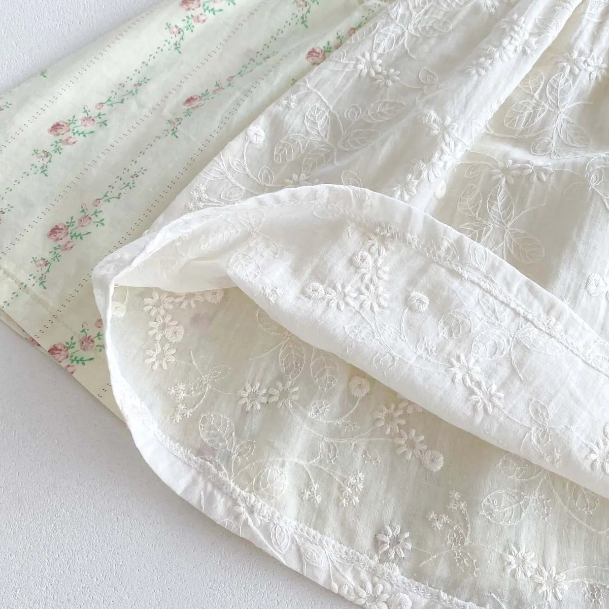 -キッズワンピース キャミソールサマードレス 無地レース/フラワー小花柄プリント【mh0005435】 - mamahalo shop - ノースリーブワンピース - べビー服 - 子供服 - 男の子 - 女の子