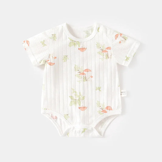 -ベビーロンパース 半袖ボディスーツ 肌着 アニマルプリント【mh0006552】 - mamahalo shop - 半袖ロンパース - べビー服 - 子供服 - 男の子 - 女の子