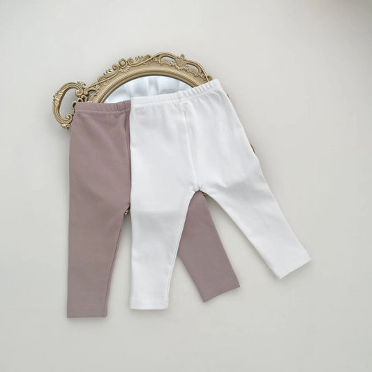 -ベビーパンツ 膝パッチ パッチワーク レギンスパンツ 2カラー【mh0006358】 - mamahalo shop - レギンスパンツ - べビー服 - 子供服 - 男の子 - 女の子