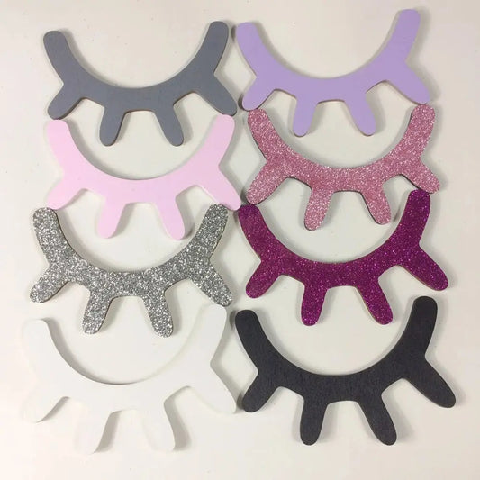 -1ペア北欧風 木製3Dまつげウォールステッカー スリーピーアイズ 木工クラフト 子供部屋 ウォールアートデカール【mh0000002】 - mamahalo shop - モビール・ウォールデコレーション - べビー服 - 子供服 - 男の子 - 女の子