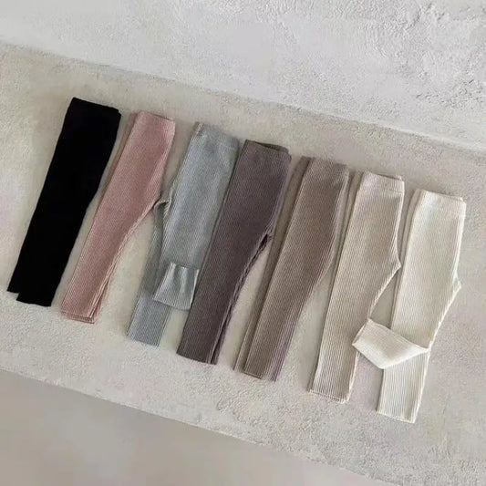 -ベビーパンツ リブレギンスパンツ シンプルベーシック - mamahalo shop - レギンスパンツ - べビー服 - 子供服 - 男の子 - 女の子