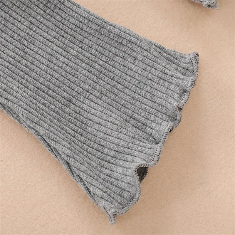 -ベビーパンツ リブブーツカット フレアパンツ 薄手 レギンスパンツ 4カラー - mamahalo shop - レギンスパンツ - べビー服 - 子供服 - 男の子 - 女の子