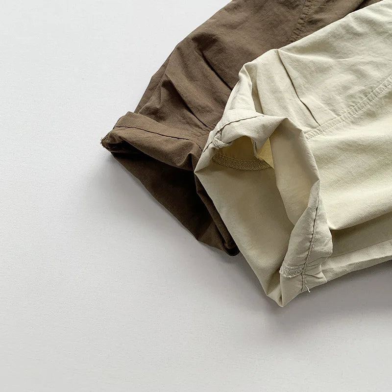 -キッズパンツ 薄手 クロップドパンツ バナナパンツ 2カラー - mamahalo shop - ロングパンツ・スウェットパンツ - べビー服 - 子供服 - 男の子 - 女の子