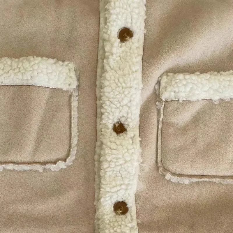 -キッズアウター フェイクムートンジャケットコート 2カラー - mamahalo shop - ショートコート・ジャケット・ジャンパー - べビー服 - 子供服 - 男の子 - 女の子