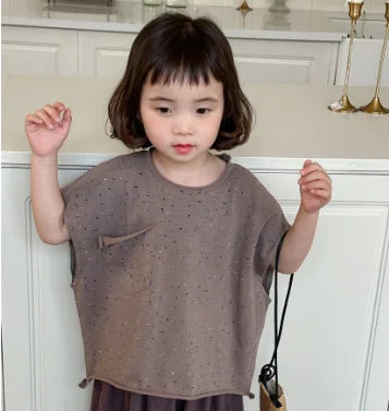 -キッズトップス ビッグシルエット ルーズTシャツ 3カラー【mh0005378】 - mamahalo shop - 半袖Tシャツ - べビー服 - 子供服 - 男の子 - 女の子