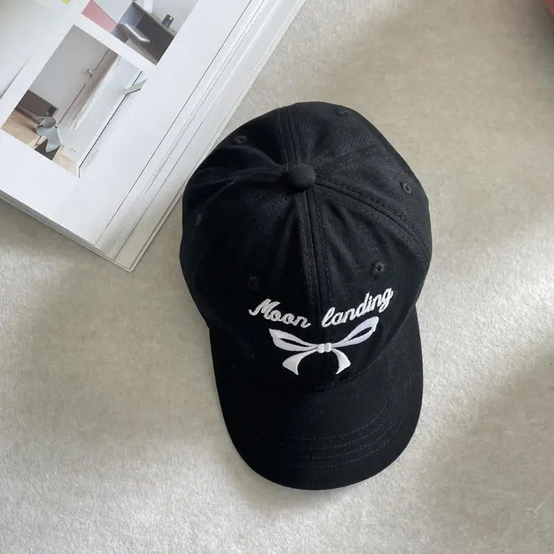 -キッズ帽子 キャップ 野球帽 ハット リボン レターロゴ刺繍 リンク ままお揃いコーデ【mh0005511】 - mamahalo shop - ベビー用帽子 - べビー服 - 子供服 - 男の子 - 女の子