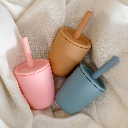 -☺︎ ベビー用シッピーカップ BPAフリー 飲料カップ ソフトカップ ストロー付き キッズ食器 ストローマグ - mamahalo shop - ベビーキッズ食器 - べビー服 - 子供服 - 男の子 - 女の子